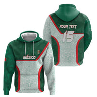 Custom Mexico Football Zip Hoodie Aztec Pattern - Wonder Print Shop