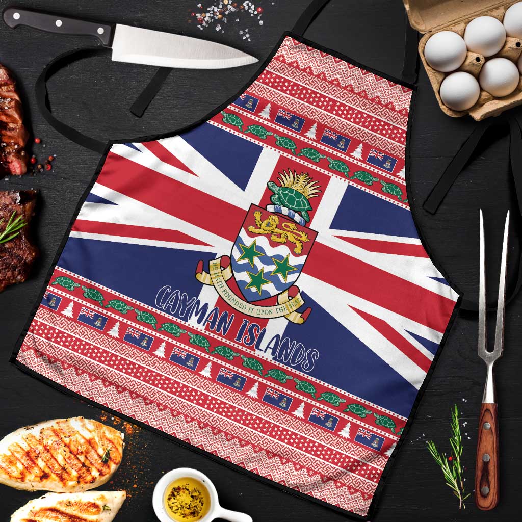 Cayman Islands Christmas Apron Coat Of Arms - Flag Style - Wonder Print Shop