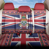 Cayman Islands Christmas Back Car Seat Cover Coat Of Arms - Flag Style - Wonder Print Shop