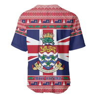 Cayman Islands Christmas Baseball Jersey Coat Of Arms - Flag Style - Wonder Print Shop