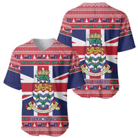 Cayman Islands Christmas Baseball Jersey Coat Of Arms - Flag Style - Wonder Print Shop