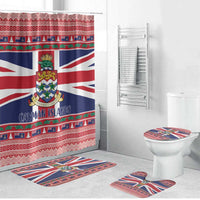 Cayman Islands Christmas Bathroom Set Coat Of Arms - Flag Style - Wonder Print Shop
