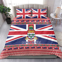 Cayman Islands Christmas Bedding Set Coat Of Arms - Flag Style - Wonder Print Shop