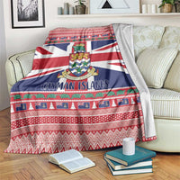 Cayman Islands Christmas Blanket Coat Of Arms - Flag Style - Wonder Print Shop