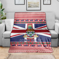 Cayman Islands Christmas Blanket Coat Of Arms - Flag Style - Wonder Print Shop