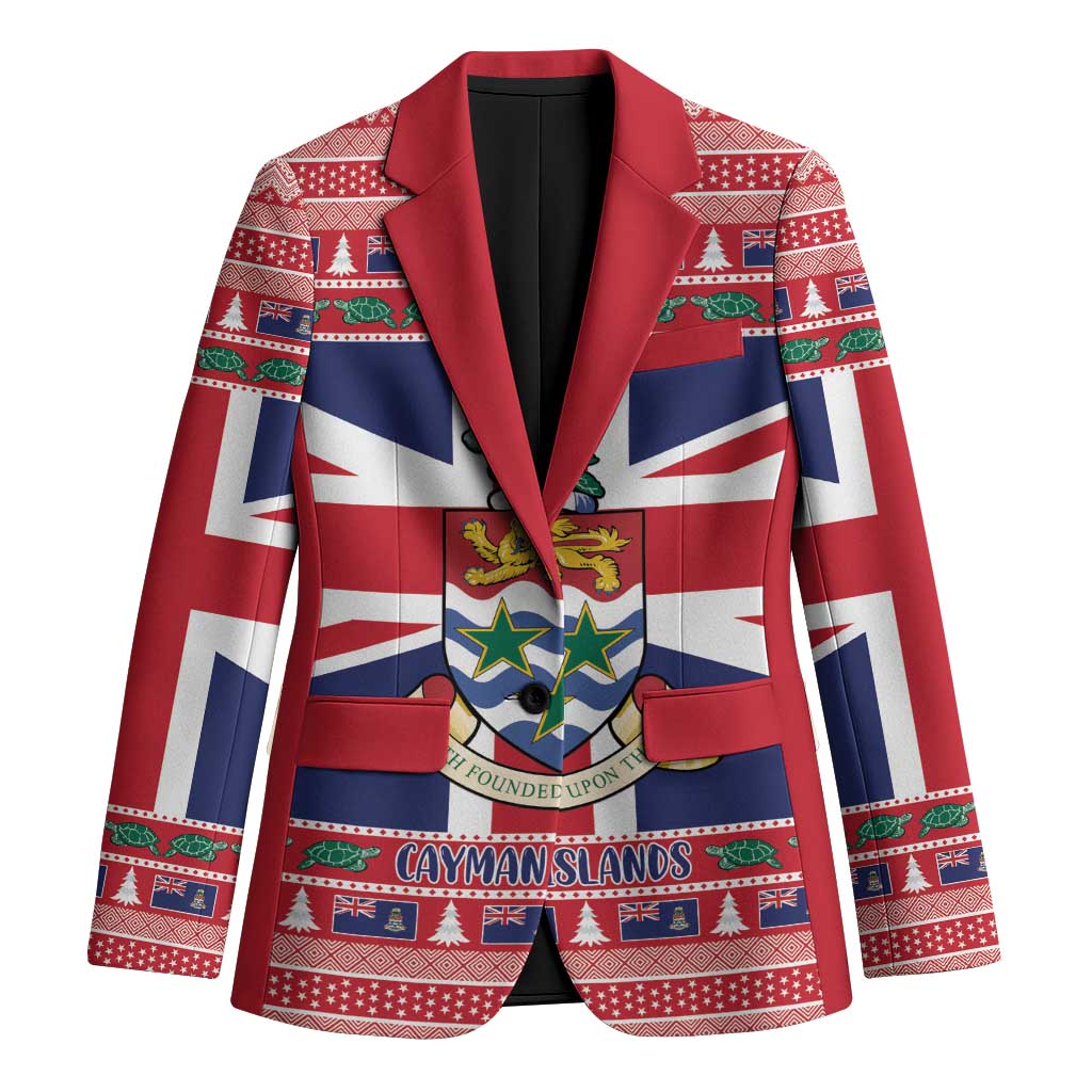 Cayman Islands Christmas Blazer Coat Of Arms - Flag Style - Wonder Print Shop