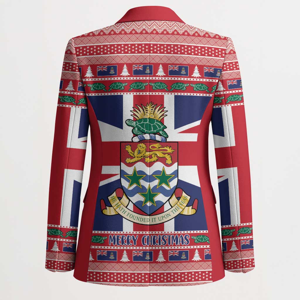 Cayman Islands Christmas Blazer Coat Of Arms - Flag Style - Wonder Print Shop