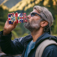 Cayman Islands Christmas 4 in 1 Can Cooler Tumbler Coat Of Arms - Flag Style - Wonder Print Shop