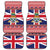 Cayman Islands Christmas Car Mats Coat Of Arms - Flag Style - Wonder Print Shop