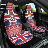 Cayman Islands Christmas Car Seat Cover Coat Of Arms - Flag Style - Wonder Print Shop