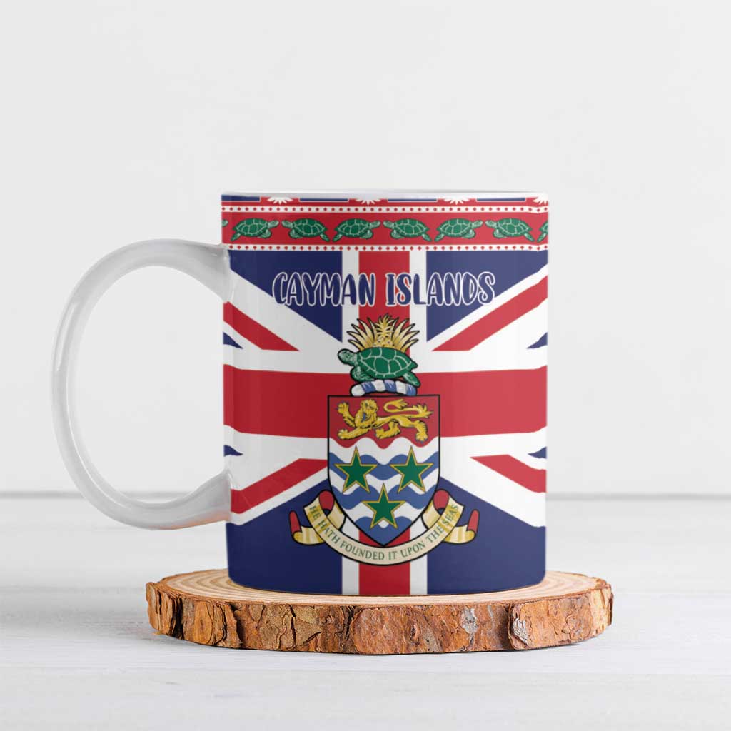Cayman Islands Christmas Ceramic Mug Coat Of Arms - Flag Style - Wonder Print Shop