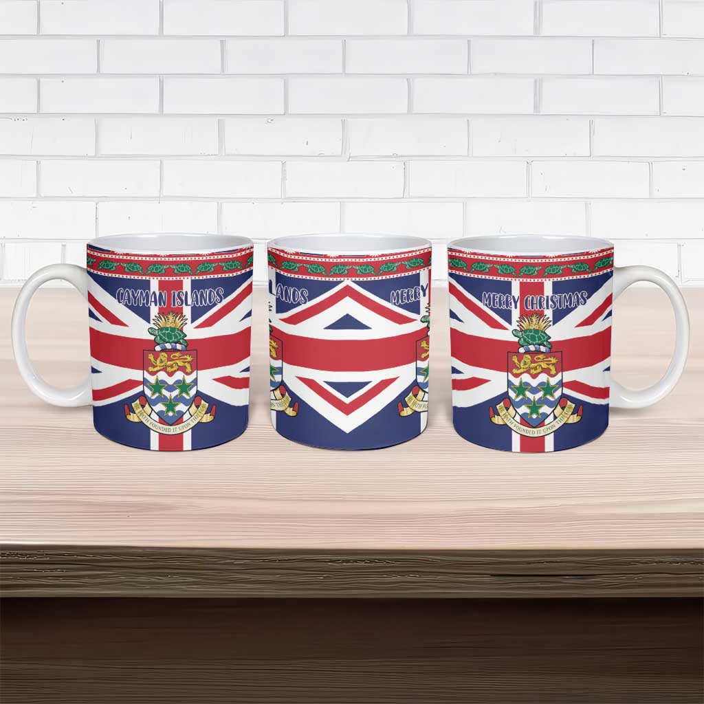 Cayman Islands Christmas Ceramic Mug Coat Of Arms - Flag Style - Wonder Print Shop