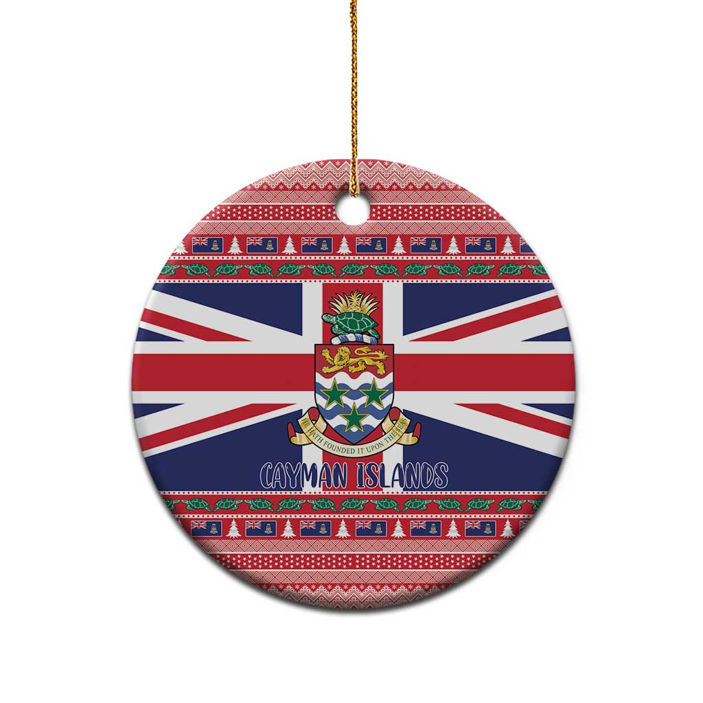 Cayman Islands Christmas Ceramic Ornament Coat Of Arms - Flag Style - Wonder Print Shop