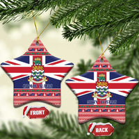 Cayman Islands Christmas Ceramic Ornament Coat Of Arms - Flag Style - Wonder Print Shop