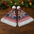 Cayman Islands Christmas Santa Hat Coat Of Arms - Flag Style - Wonder Print Shop