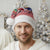 Cayman Islands Christmas Santa Hat Coat Of Arms - Flag Style - Wonder Print Shop