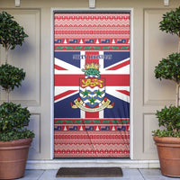 Cayman Islands Christmas Door Cover Coat Of Arms - Flag Style - Wonder Print Shop