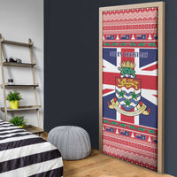 Cayman Islands Christmas Door Cover Coat Of Arms - Flag Style - Wonder Print Shop