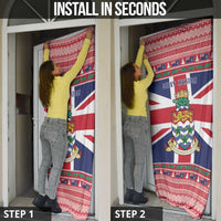Cayman Islands Christmas Door Cover Coat Of Arms - Flag Style - Wonder Print Shop