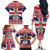 Cayman Islands Christmas Family Matching Off The Shoulder Long Sleeve Dress and Hawaiian Shirt Coat Of Arms - Flag Style - Wonder Print Shop