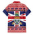 Cayman Islands Christmas Family Matching Off The Shoulder Long Sleeve Dress and Hawaiian Shirt Coat Of Arms - Flag Style - Wonder Print Shop