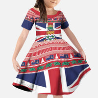 Cayman Islands Christmas Family Matching Off Shoulder Maxi Dress and Hawaiian Shirt Coat Of Arms - Flag Style - Wonder Print Shop