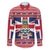 Cayman Islands Christmas Family Matching Off Shoulder Short Dress and Hawaiian Shirt Coat Of Arms - Flag Style - Wonder Print Shop