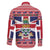 Cayman Islands Christmas Family Matching Off Shoulder Short Dress and Hawaiian Shirt Coat Of Arms - Flag Style - Wonder Print Shop