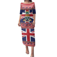 Cayman Islands Christmas Family Matching Puletasi and Hawaiian Shirt Coat Of Arms - Flag Style - Wonder Print Shop