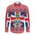 Cayman Islands Christmas Family Matching Short Sleeve Bodycon Dress and Hawaiian Shirt Coat Of Arms - Flag Style - Wonder Print Shop