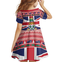 Cayman Islands Christmas Family Matching Summer Maxi Dress and Hawaiian Shirt Coat Of Arms - Flag Style - Wonder Print Shop