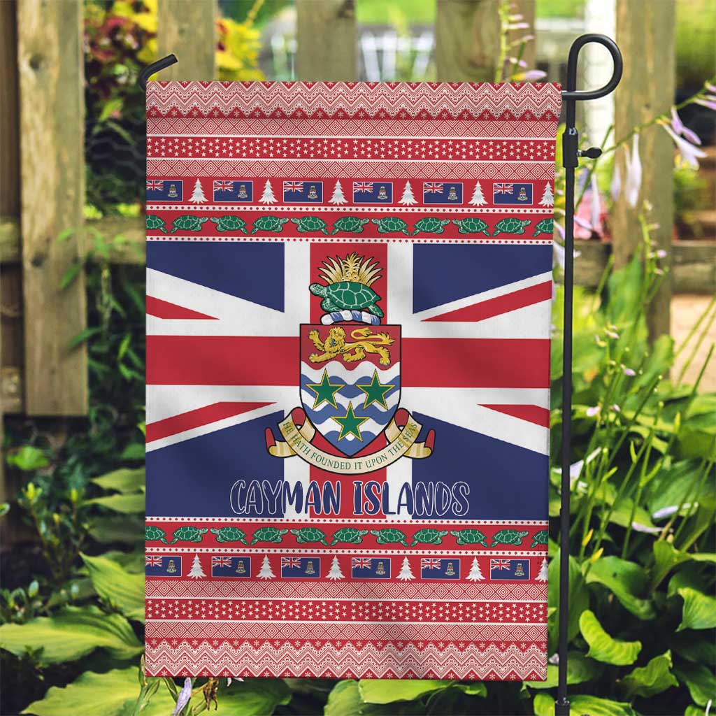 Cayman Islands Christmas Garden Flag Coat Of Arms - Flag Style - Wonder Print Shop