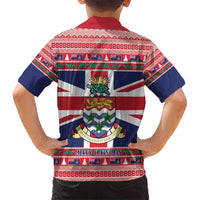 Cayman Islands Christmas Hawaiian Shirt Coat Of Arms - Flag Style - Wonder Print Shop