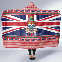 Cayman Islands Christmas Hooded Blanket Coat Of Arms - Flag Style - Wonder Print Shop