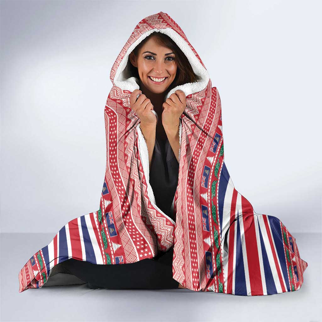 Cayman Islands Christmas Hooded Blanket Coat Of Arms - Flag Style - Wonder Print Shop
