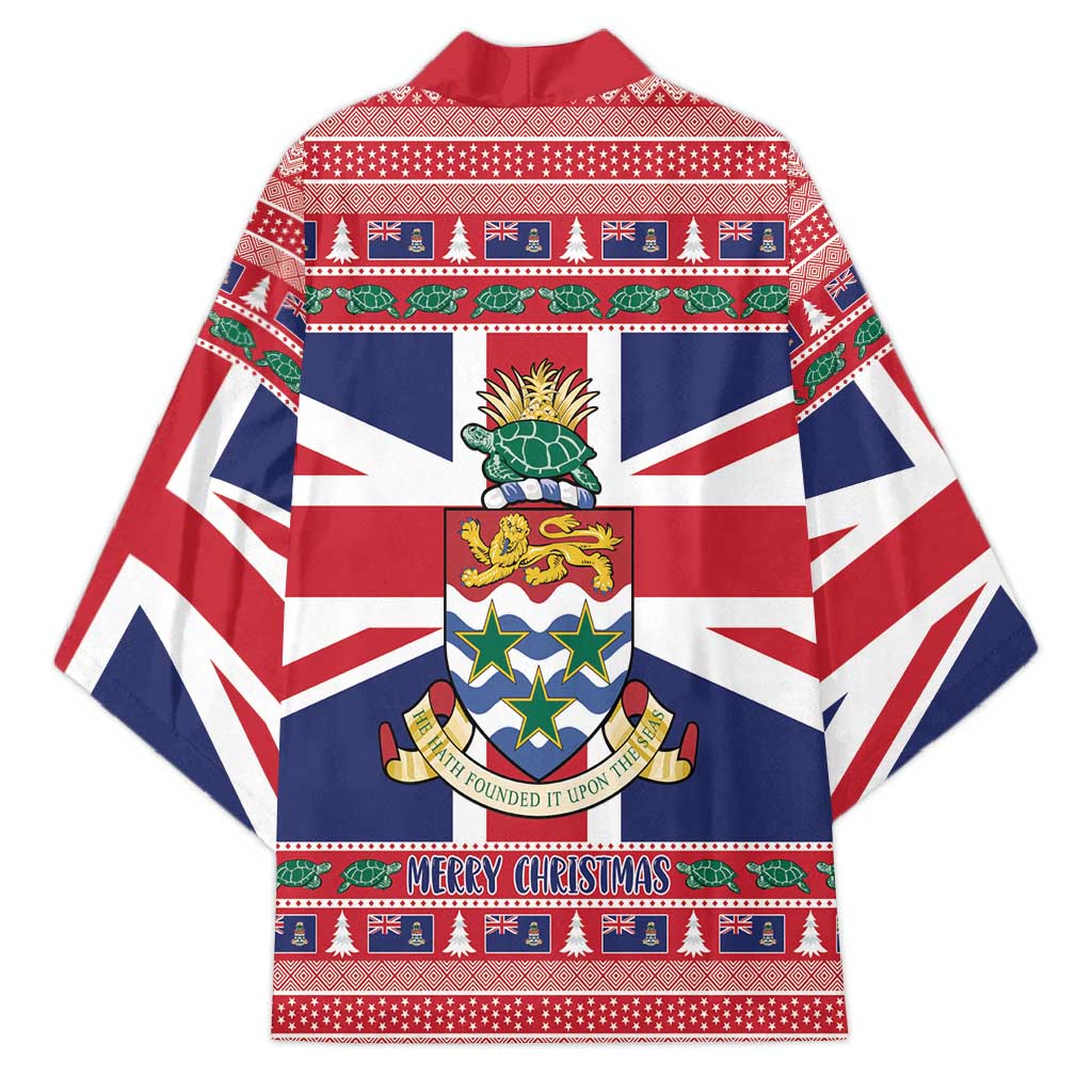 Cayman Islands Christmas Kimono Coat Of Arms - Flag Style - Wonder Print Shop
