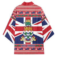 Cayman Islands Christmas Kimono Coat Of Arms - Flag Style - Wonder Print Shop