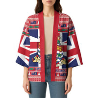 Cayman Islands Christmas Kimono Coat Of Arms - Flag Style - Wonder Print Shop