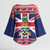 Cayman Islands Christmas Kimono Sleeve Blouse Coat Of Arms - Flag Style - Wonder Print Shop