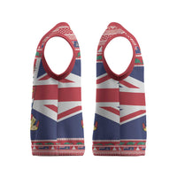 Cayman Islands Christmas Knitted V-Neck Vest Coat Of Arms - Flag Style - Wonder Print Shop