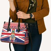 Cayman Islands Christmas Leather Bag Coat Of Arms - Flag Style - Wonder Print Shop