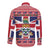 Cayman Islands Christmas Long Sleeve Button Shirt Coat Of Arms - Flag Style - Wonder Print Shop