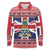 Cayman Islands Christmas Long Sleeve Polo Shirt Coat Of Arms - Flag Style - Wonder Print Shop