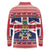 Cayman Islands Christmas Long Sleeve Polo Shirt Coat Of Arms - Flag Style - Wonder Print Shop