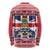 Cayman Islands Christmas Long Sleeve Shirt Coat Of Arms - Flag Style - Wonder Print Shop