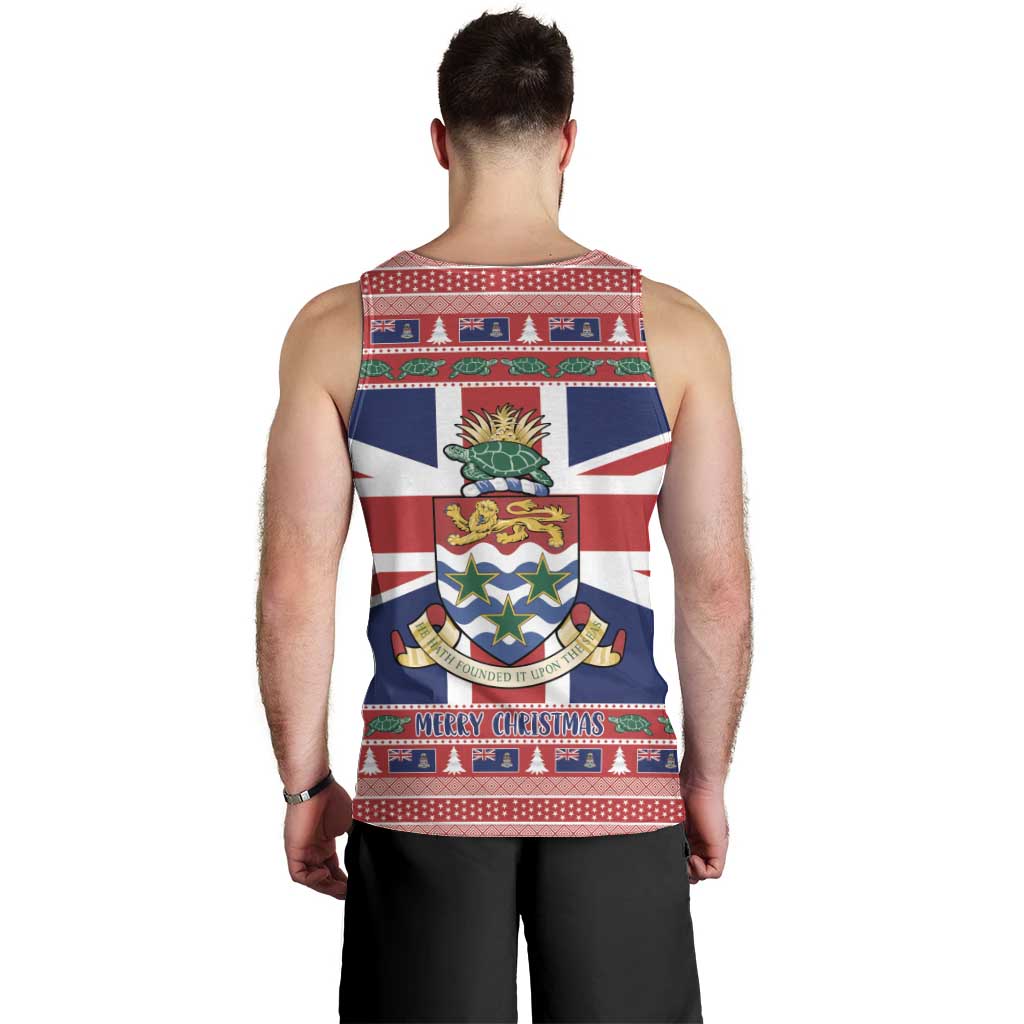 Cayman Islands Christmas Men Tank Top Coat Of Arms - Flag Style - Wonder Print Shop