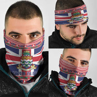 Cayman Islands Christmas Neck Gaiter Coat Of Arms - Flag Style - Wonder Print Shop