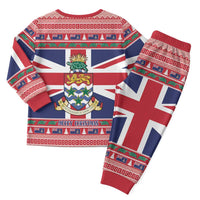 Cayman Islands Christmas Pajama Set Coat Of Arms - Flag Style - Wonder Print Shop