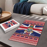 Cayman Islands Christmas Puzzle Coat Of Arms - Flag Style - Wonder Print Shop
