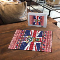 Cayman Islands Christmas Puzzle Coat Of Arms - Flag Style - Wonder Print Shop